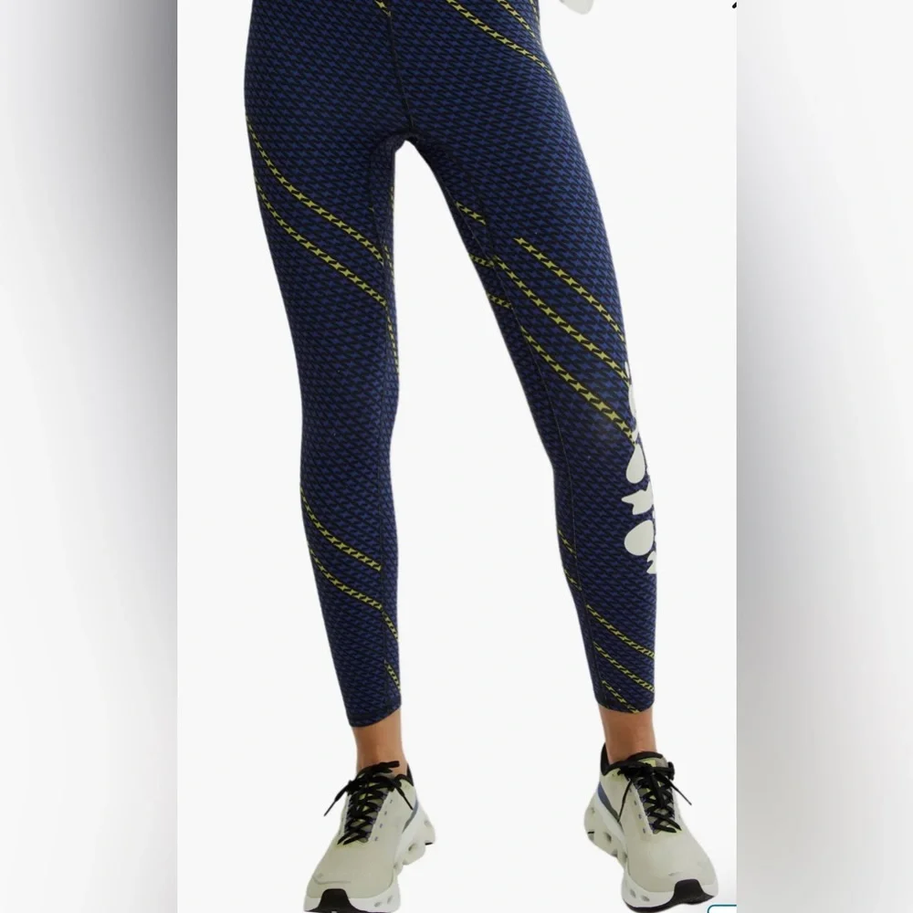NWT FP Logo Purple/Blk Leggings Size Small - Picture 7 of 9